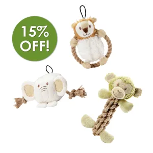 3 Piece Hemp Pet Toy Bundle Pack: Durable, Non-Toxic & Fun Dog Toys - Tough Rope & Squeaker Chew Toys for Safe, Healthy, and Happy Pets, Eco-Friendly & Mold-Resistant, Perfect for Chewers & Playtime, CE Certified Pet Toys
