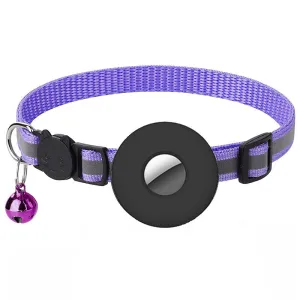 Adjustable Airtag Pet Collar With Bell - Reflective