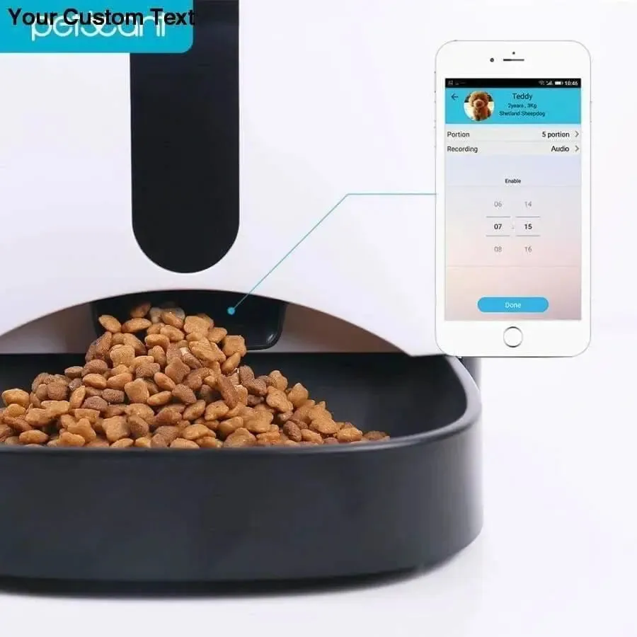App control pet food dispenser smart pet feeder with camera