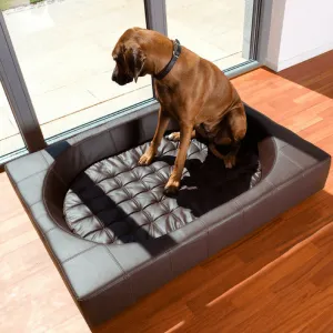 Cube Faux Leather Luxury Dog Bed By Pet Interiors