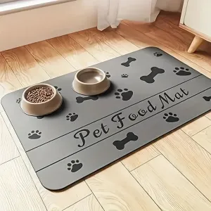 Dog Food Mat Pet Absorbent Non-slip Placemat