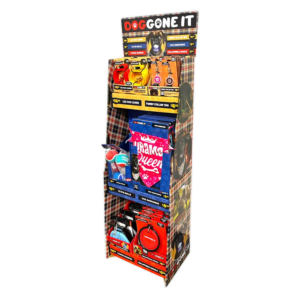DogGone It Assorted Pet Supplies Floor Display - 42 Pieces Per Retail Ready Display 88600