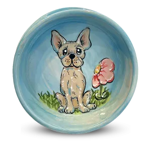 French Bulldog Hand-Painted Pet Bowl by Debby Carman