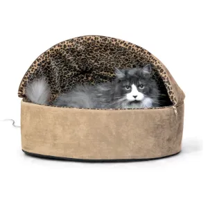 Heated Cat Bed with Hood - K&H Pet Products Thermo-Kitty Bed Deluxe Hooded