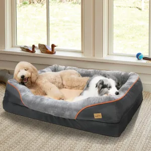Large Dog Bed | Soft Comfortable Anti-Allergy Warm Fleece | Removable Washable Cover | Waterproof Pet Bed