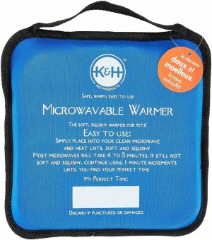 Microwavable Pet Bed Warmer - Up to 12 Hours of Warmth - 9" x 9" - K&H Pet Products