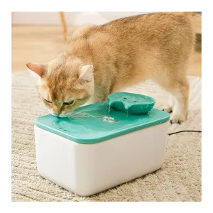 PAWS ASIA Manufacturers Ceramic Cute Quiet Cat Automatic Feeder Pet Water Fountain With Filter 1.8L 1L