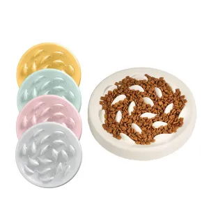 PAWS ASIA Wholesale Melamine Modern Non Slip Portable Slow Eating Pet Lick Dog Plates Cat Bowls