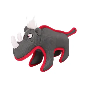 Pet Life Chew Water Resistant Plush Chew Rhino Dog Toy