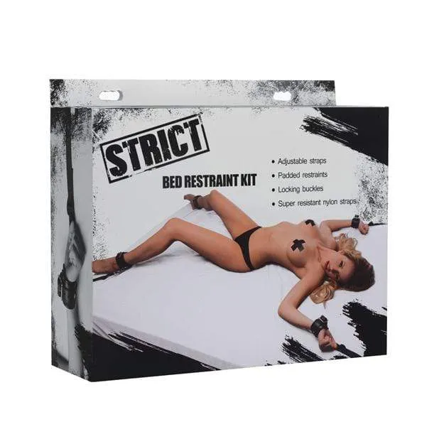 XR - Strict BDSM Bed Restraint Kit (Black)