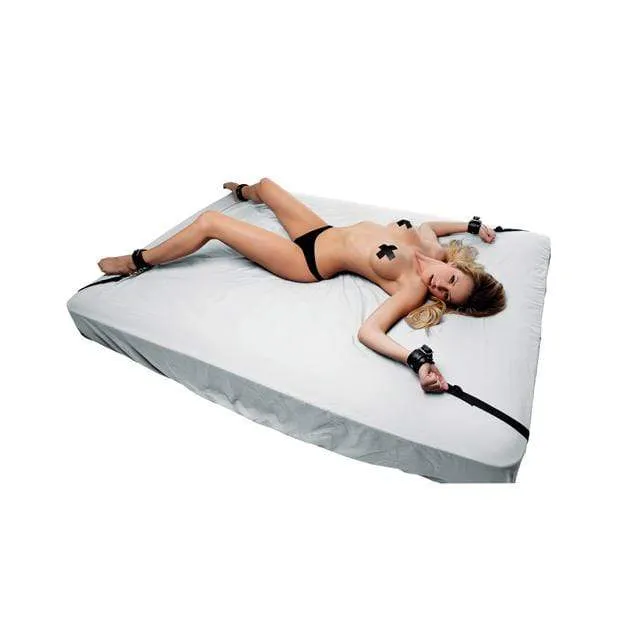 XR - Strict BDSM Bed Restraint Kit (Black)