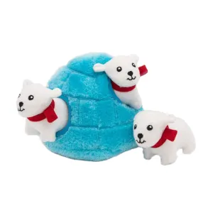 Zippy Paws Polar Bear Burrow Dog Toy